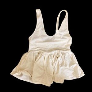 White/cream flowy tank top